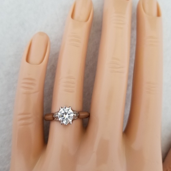 Sterling 1ct TW Butterfly Solitaire - Picture 7 of 8